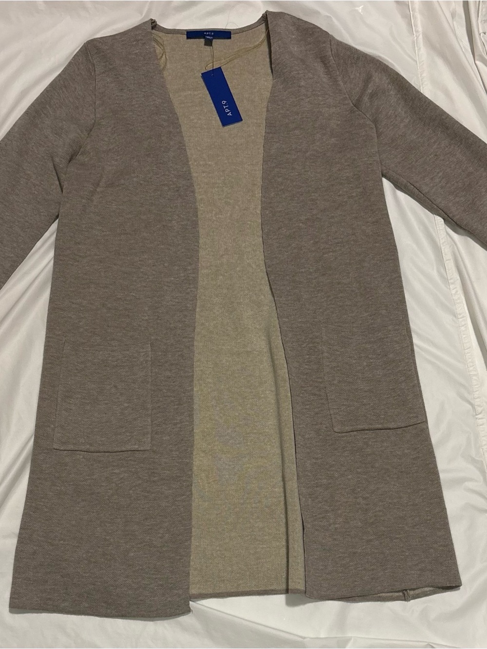 Apt 9 Open-Front Long Cardigan Sweater NWT